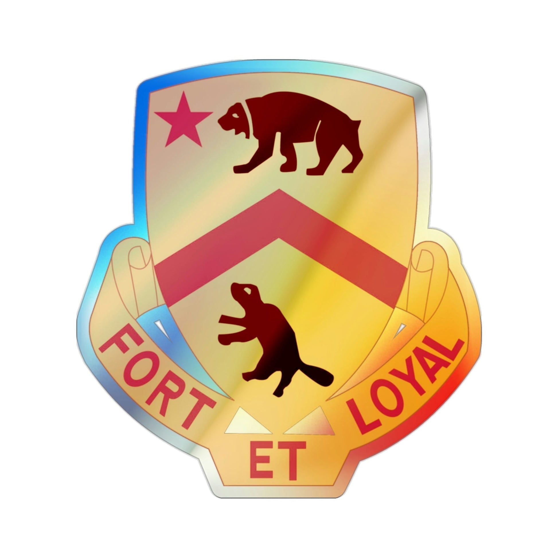 301 Cavalry Regiment (U.S. Army) Holographic STICKER Die-Cut Vinyl Decal-2 Inch-The Sticker Space