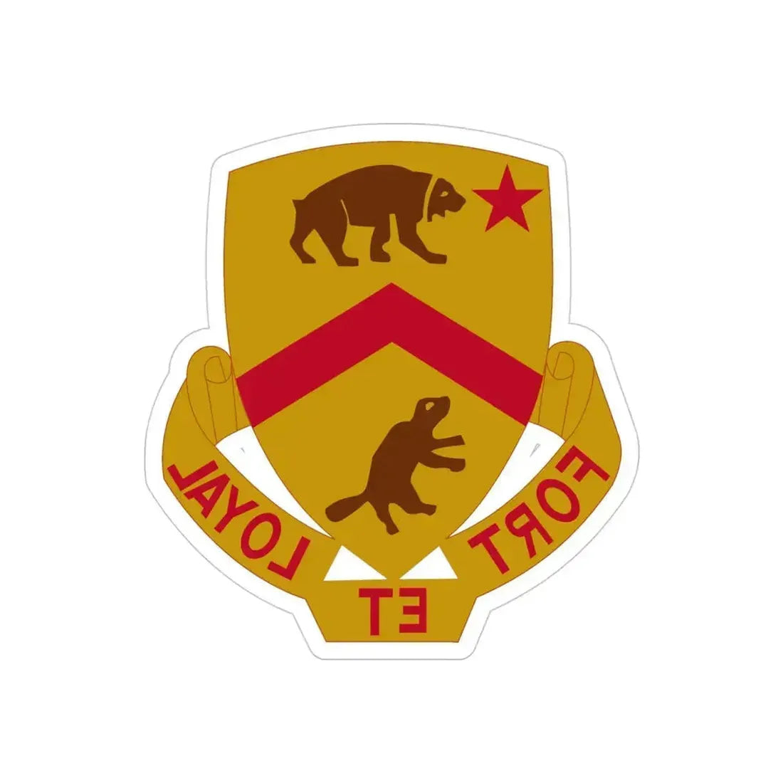 301 Cavalry Regiment (U.S. Army) REVERSE PRINT Transparent Die-Cut STICKER 4 Inch Die-Cut Transparent - The Sticker Space