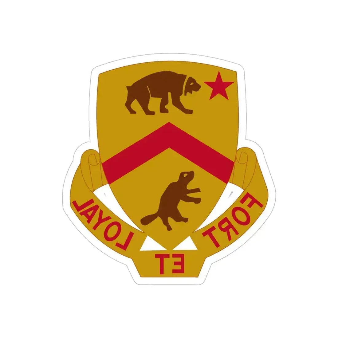 301 Cavalry Regiment (U.S. Army) REVERSE PRINT Transparent Die-Cut STICKER 5 Inch Die-Cut Transparent - The Sticker Space