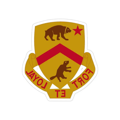 301 Cavalry Regiment (U.S. Army) REVERSE PRINT Transparent Die-Cut STICKER - The Sticker Space