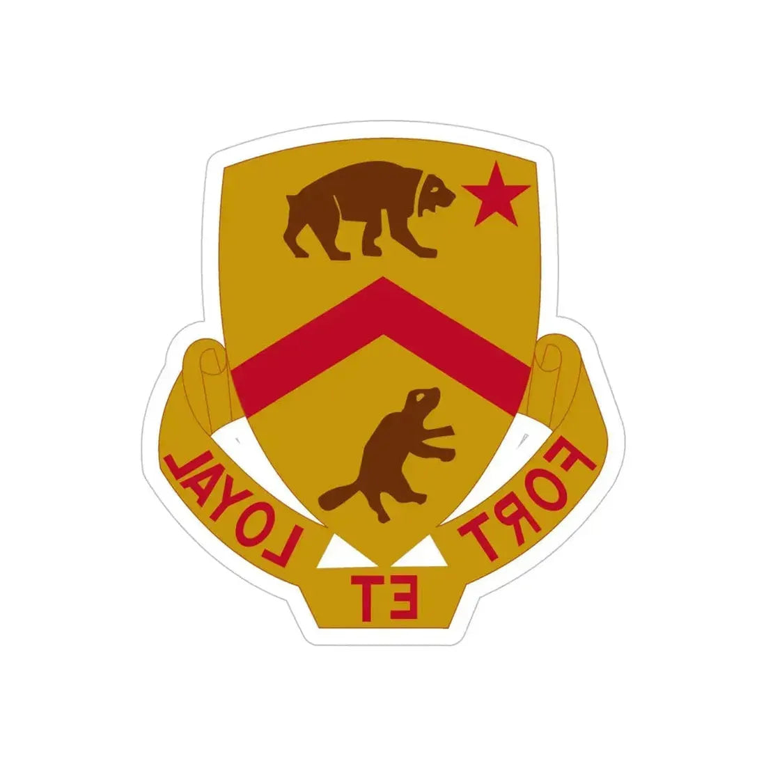 301 Cavalry Regiment (U.S. Army) REVERSE PRINT Transparent Die-Cut STICKER - The Sticker Space