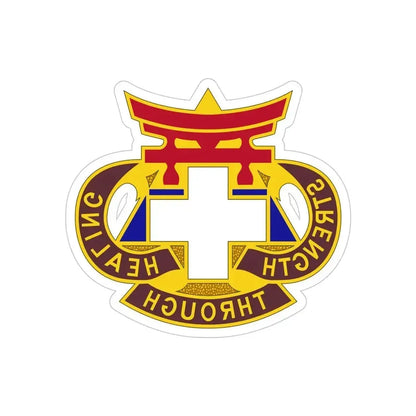 301 Field Hospital (U.S. Army) REVERSE PRINT Transparent Die-Cut STICKER 5 Inch Die-Cut Transparent - The Sticker Space