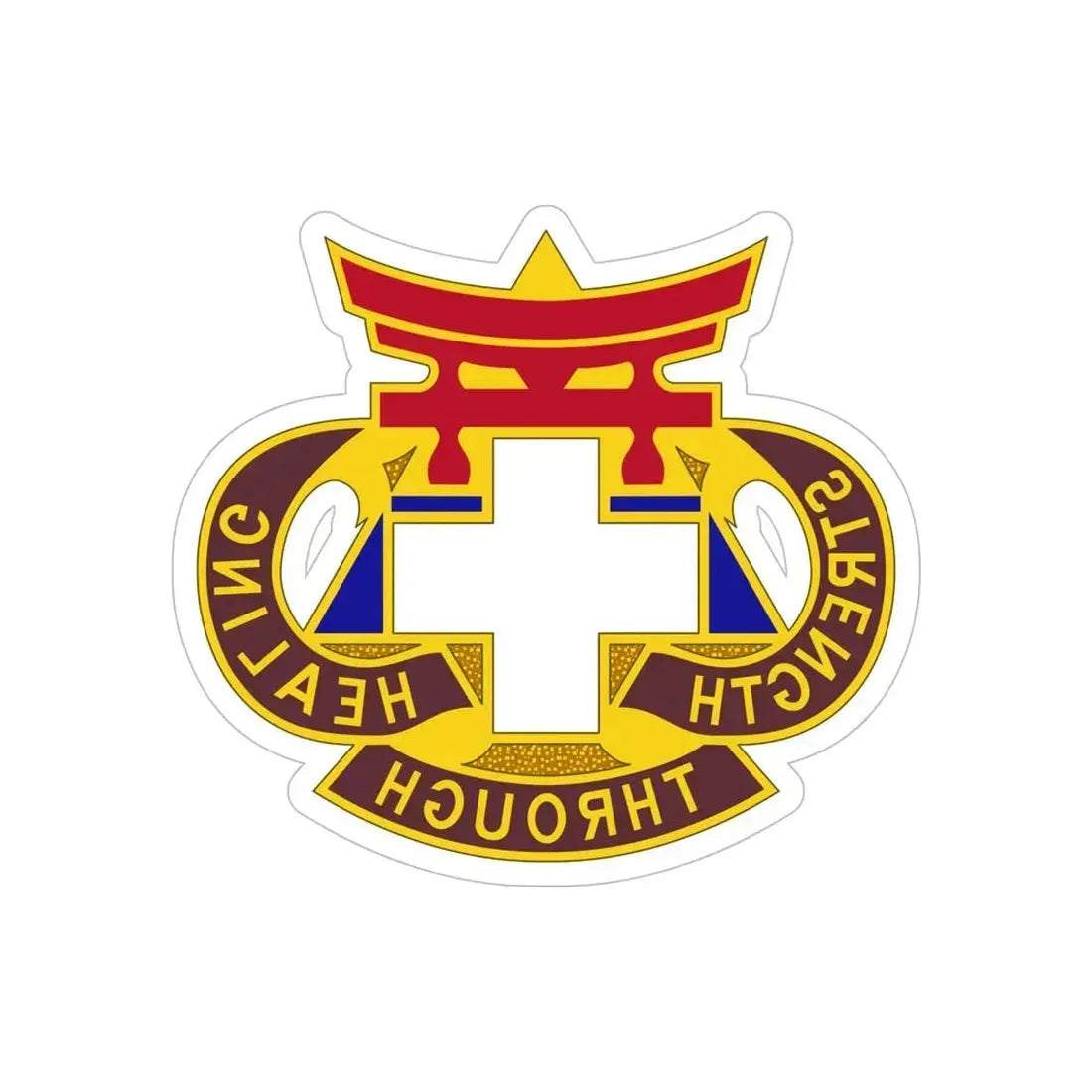 301 Field Hospital (U.S. Army) REVERSE PRINT Transparent Die-Cut STICKER - The Sticker Space