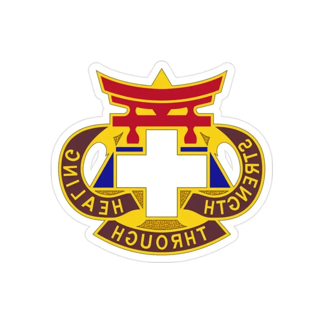 301 Field Hospital (U.S. Army) REVERSE PRINT Transparent Die-Cut STICKER - The Sticker Space