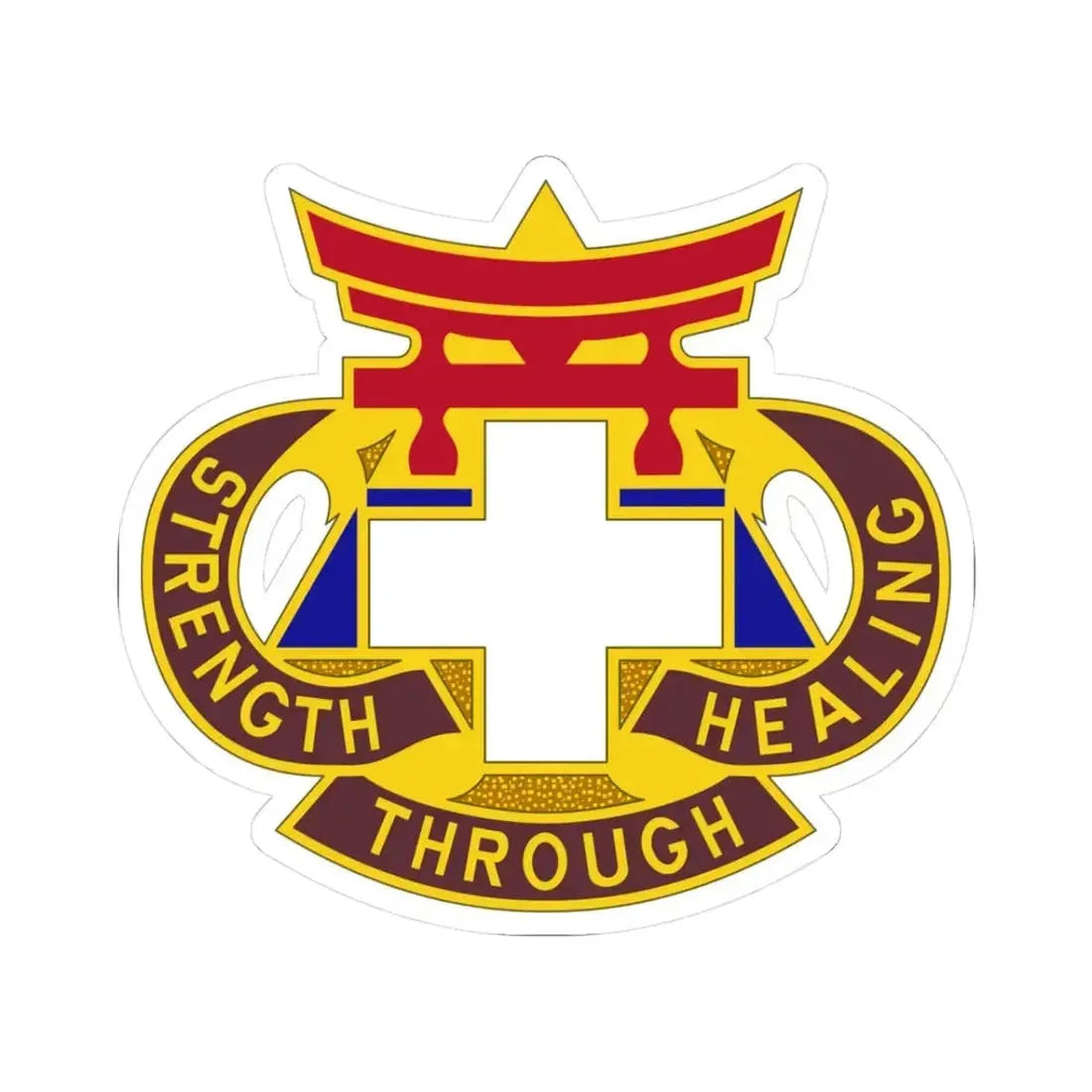 301 Field Hospital (U.S. Army) STICKER Vinyl Kiss-Cut Decal 3 Inch White - The Sticker Space