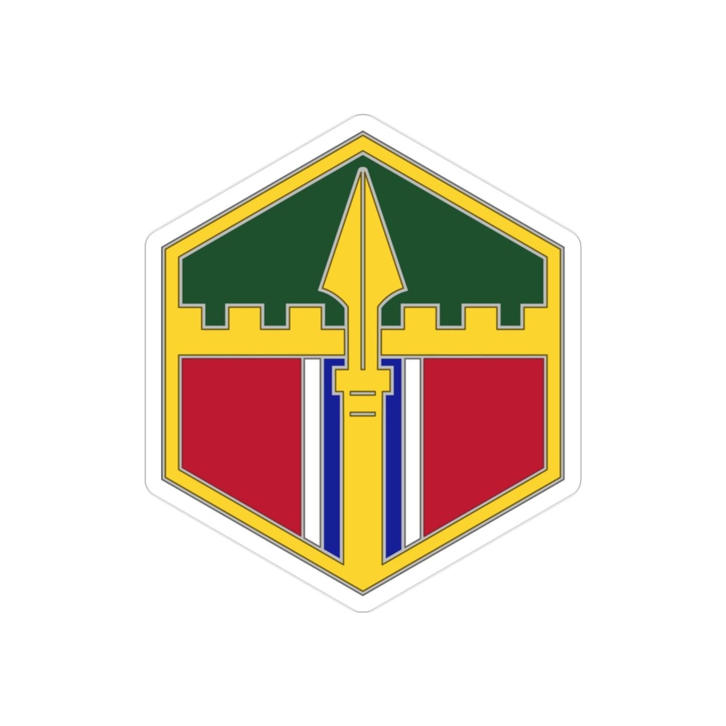 301 Maneuver Enhancement Brigade (U.S. Army) REVERSE PRINT Transparent STICKER-2" × 2"-The Sticker Space