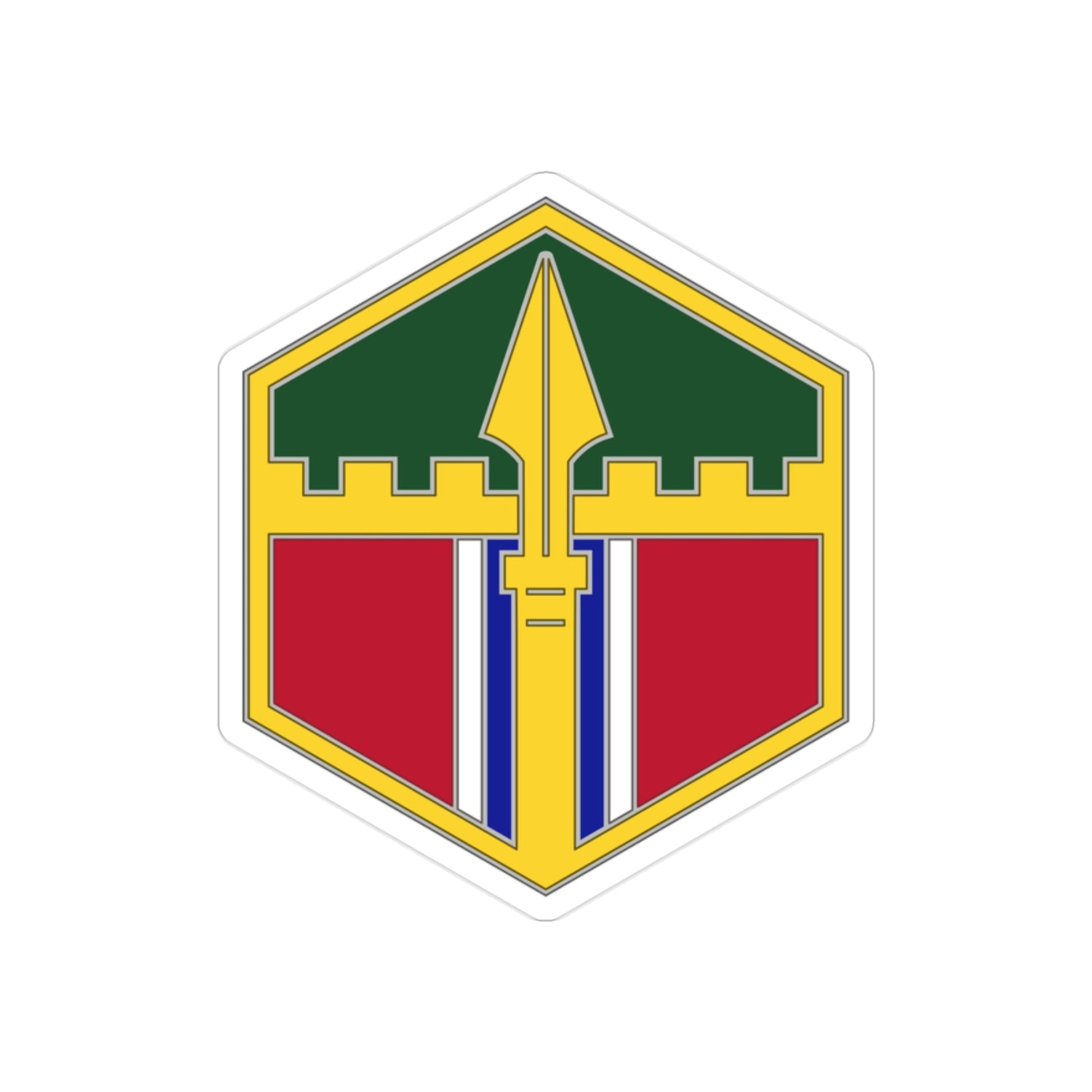 301 Maneuver Enhancement Brigade (U.S. Army) REVERSE PRINT Transparent STICKER-2" × 2"-The Sticker Space