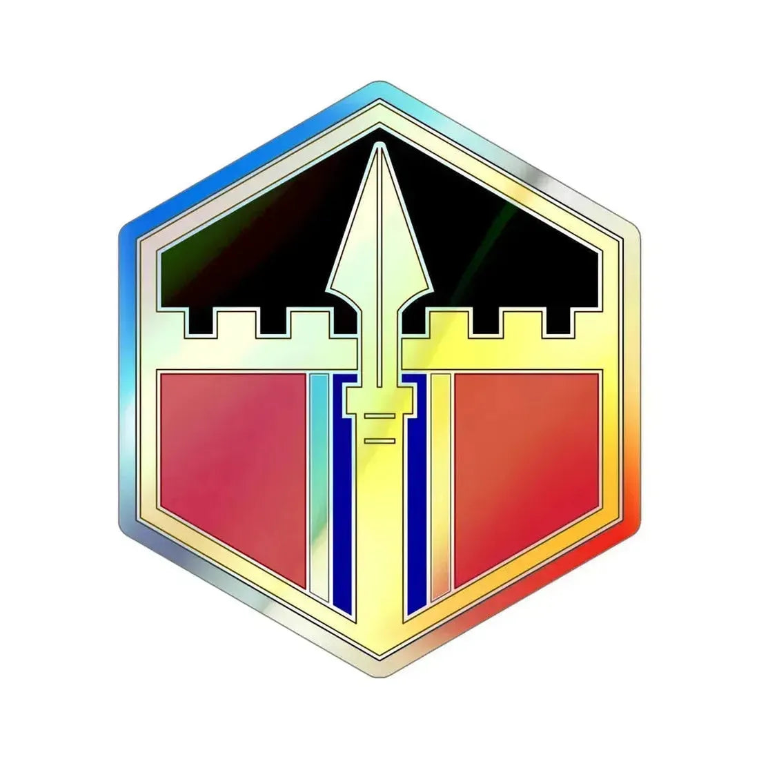301 Maneuver Enhancement Brigade (U.S. Army) Holographic STICKER Die-Cut Vinyl Decal 5 Inch Holographic - The Sticker Space
