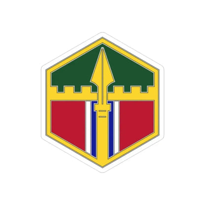 301 Maneuver Enhancement Brigade (U.S. Army) REVERSE PRINT Transparent Die-Cut STICKER 3 Inch Die-Cut Transparent - The Sticker Space