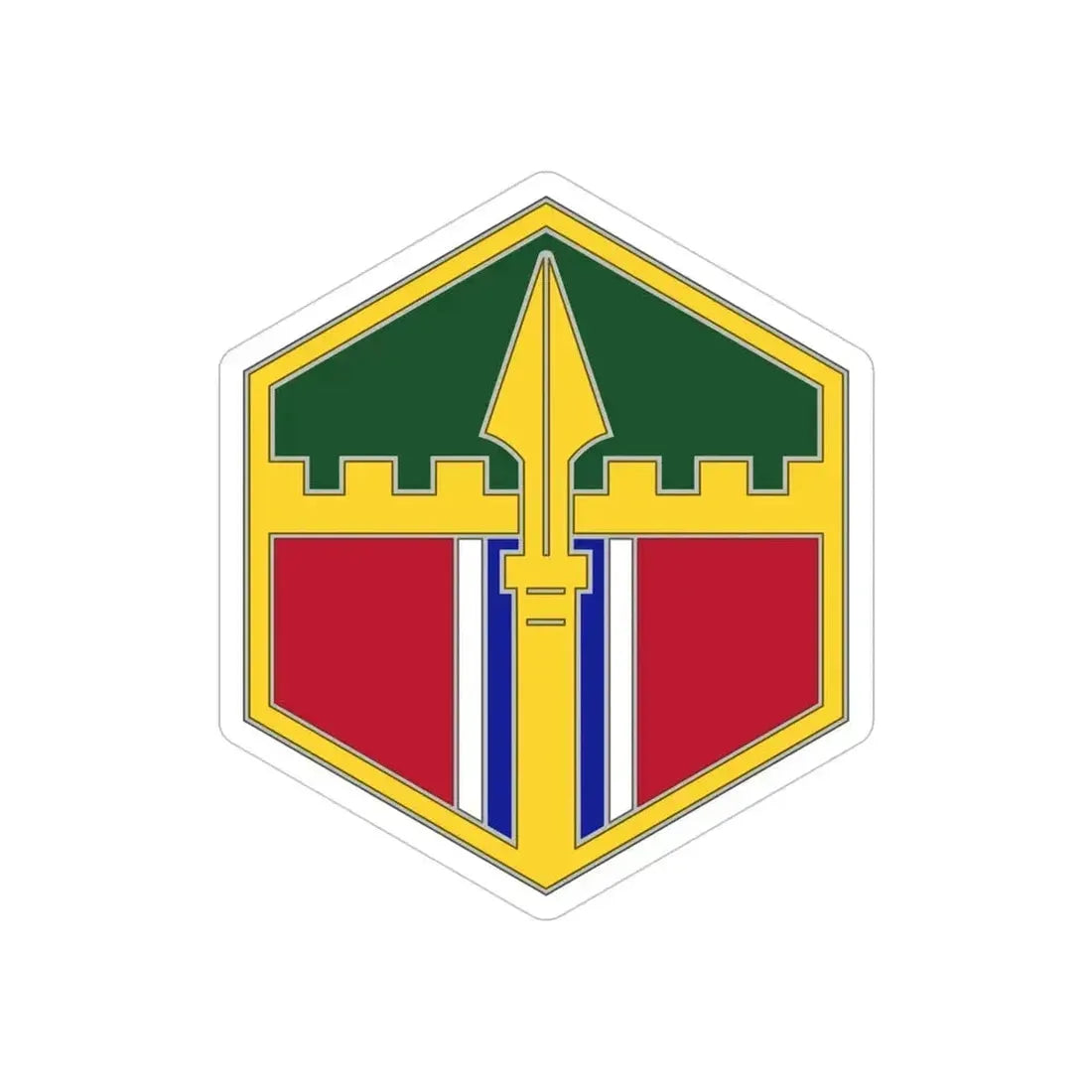 301 Maneuver Enhancement Brigade (U.S. Army) REVERSE PRINT Transparent Die-Cut STICKER 4 Inch Die-Cut Transparent - The Sticker Space