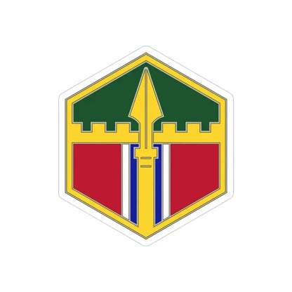 301 Maneuver Enhancement Brigade (U.S. Army) REVERSE PRINT Transparent Die-Cut STICKER 4 Inch Die-Cut Transparent - The Sticker Space