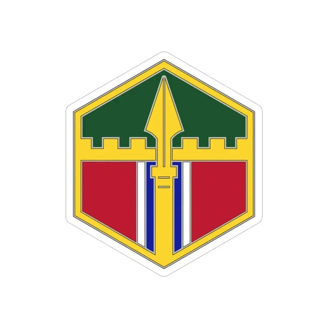 301 Maneuver Enhancement Brigade (U.S. Army) REVERSE PRINT Transparent Die-Cut STICKER 5 Inch Die-Cut Transparent - The Sticker Space