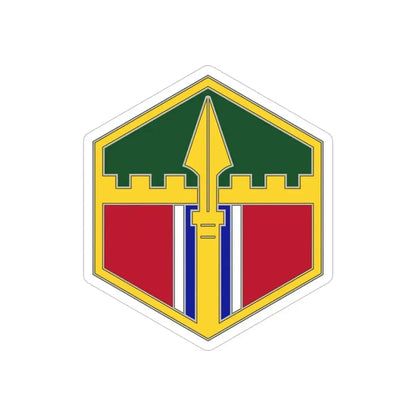 301 Maneuver Enhancement Brigade (U.S. Army) REVERSE PRINT Transparent Die-Cut STICKER 5 Inch Die-Cut Transparent - The Sticker Space