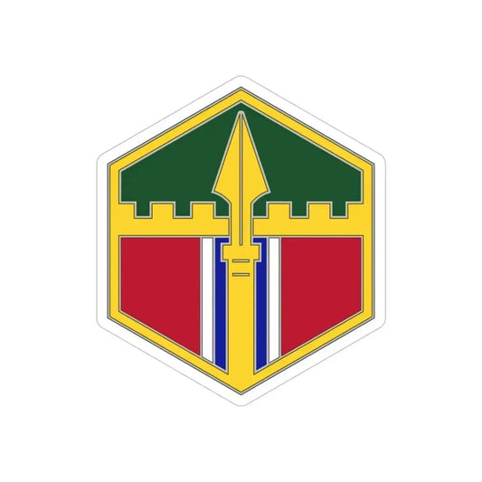 301 Maneuver Enhancement Brigade (U.S. Army) REVERSE PRINT Transparent Die-Cut STICKER 6 Inch Die-Cut Transparent - The Sticker Space