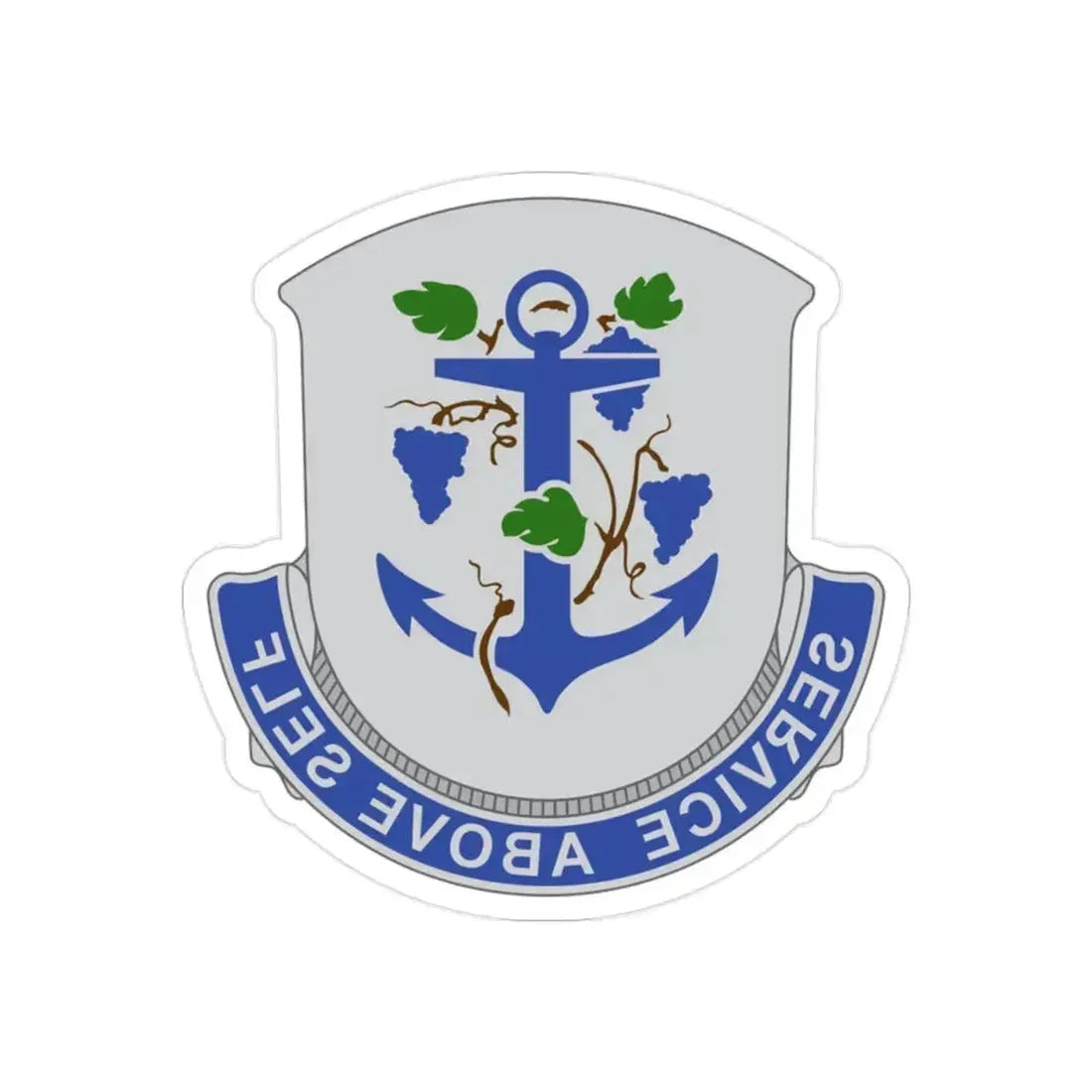 301 Medical Battalion (U.S. Army) REVERSE PRINT Transparent Die-Cut STICKER 2 Inch Die-Cut Transparent - The Sticker Space