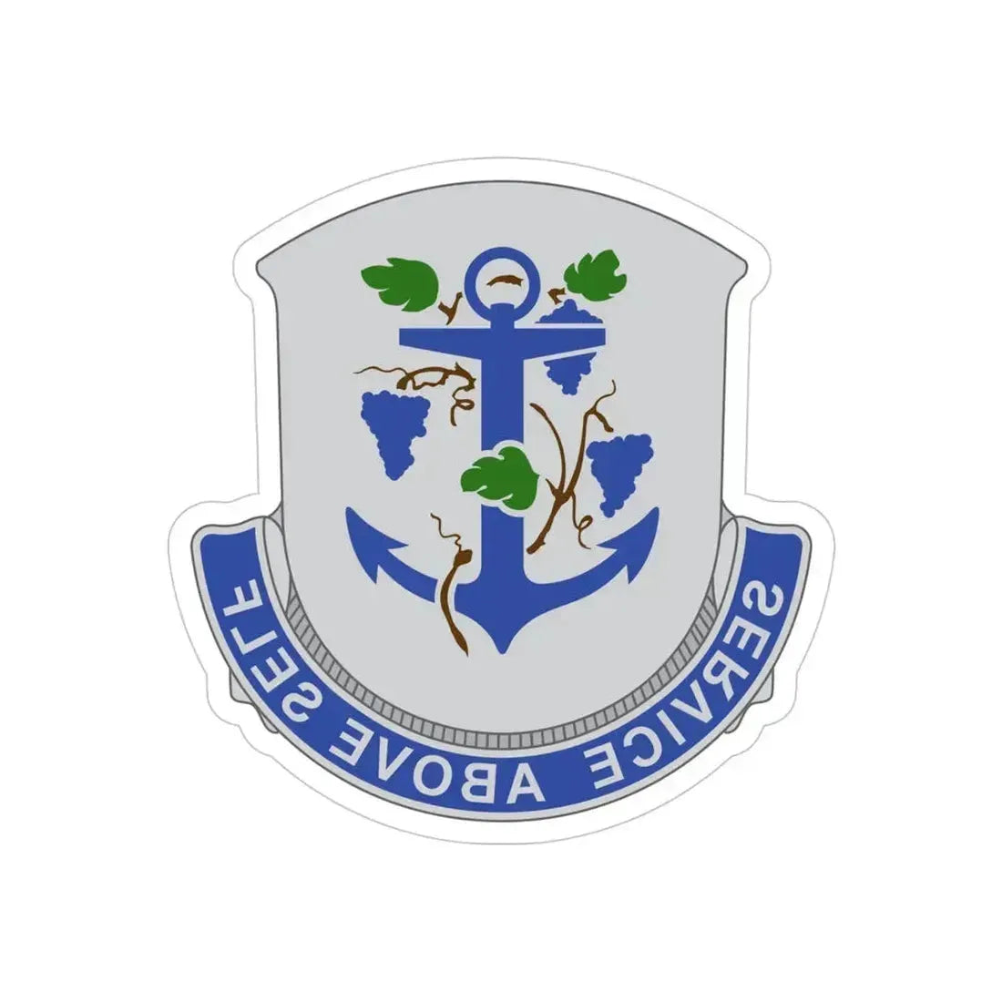 301 Medical Battalion (U.S. Army) REVERSE PRINT Transparent Die-Cut STICKER 4 Inch Die-Cut Transparent - The Sticker Space