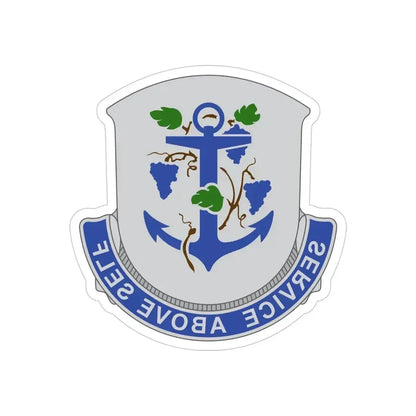 301 Medical Battalion (U.S. Army) REVERSE PRINT Transparent Die-Cut STICKER 4 Inch Die-Cut Transparent - The Sticker Space