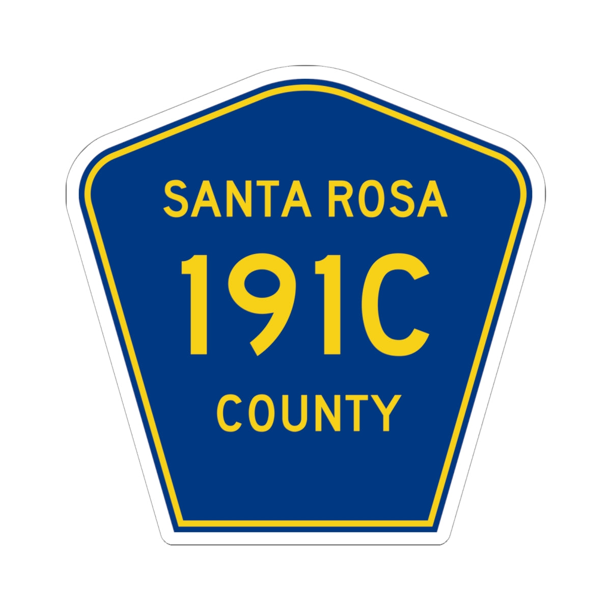 Santa Rosa County 191C (Florida) (Road Sign) STICKER Vinyl Kiss-Cut Decal