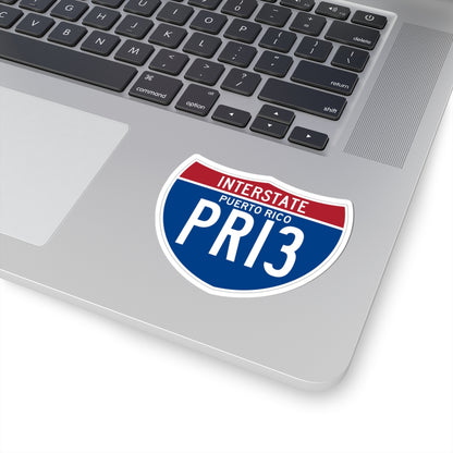 I-PRI3 PR (Puerto Rico) (Road Sign) STICKER Vinyl Kiss-Cut Decal