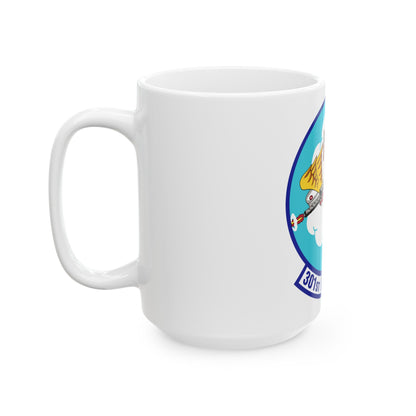 301st Fighter Squadron AETC Emblem (U.S. Air Force) White Coffee Mug-The Sticker Space