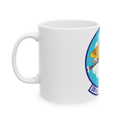 301st Fighter Squadron AETC Emblem (U.S. Air Force) White Coffee Mug-The Sticker Space