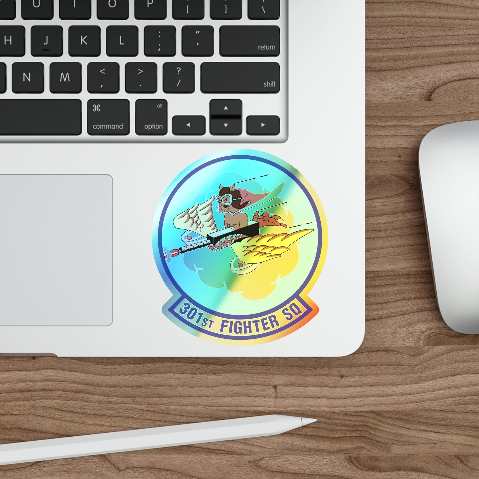 301st Fighter Squadron AETC (U.S. Air Force) Holographic STICKER Die-Cut Vinyl Decal-The Sticker Space