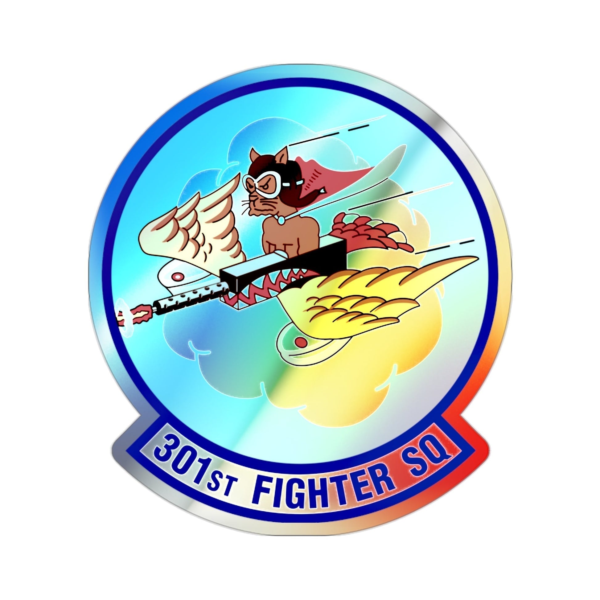 301st Fighter Squadron AETC (U.S. Air Force) Holographic STICKER Die-Cut Vinyl Decal-2 Inch-The Sticker Space