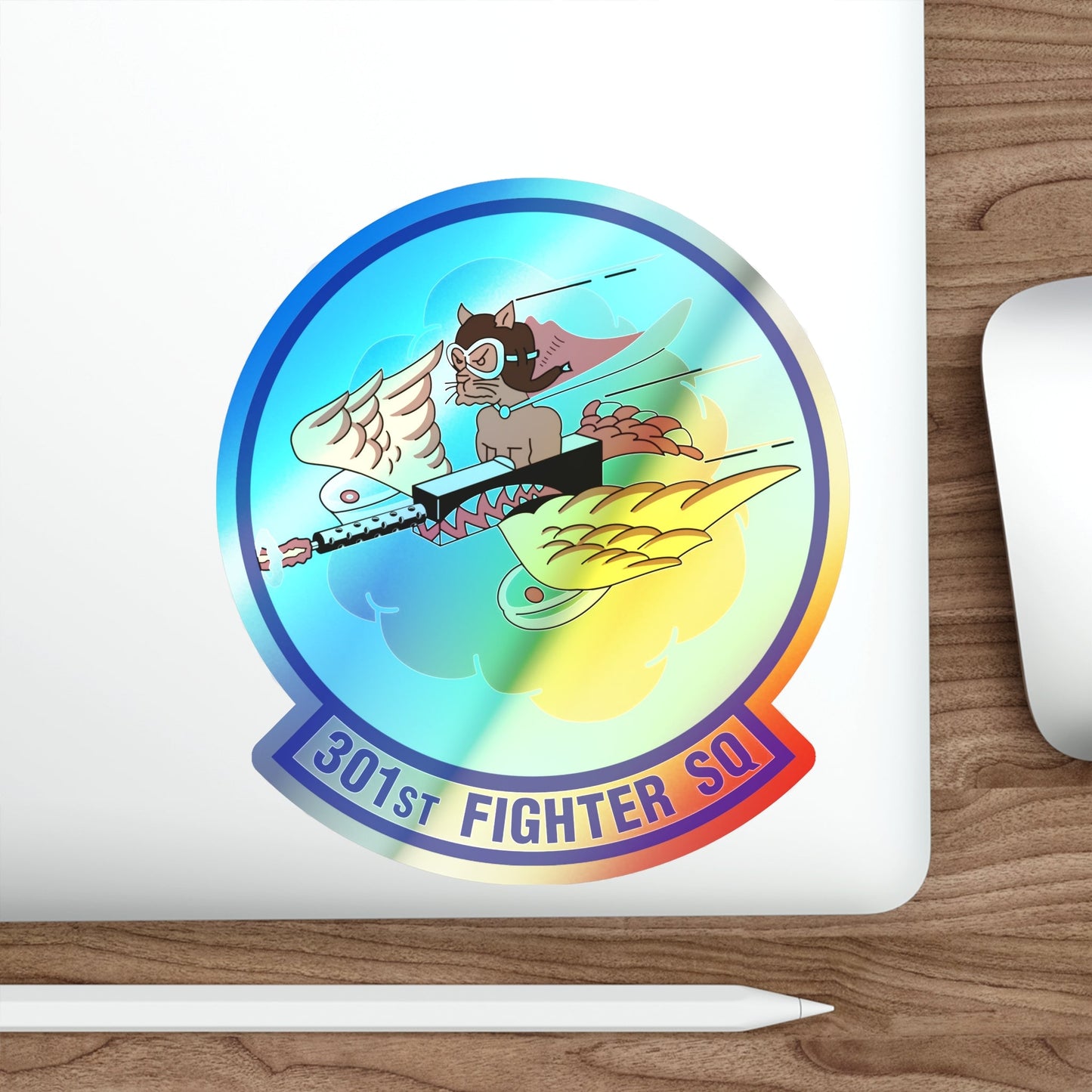 301st Fighter Squadron AETC (U.S. Air Force) Holographic STICKER Die-Cut Vinyl Decal-The Sticker Space