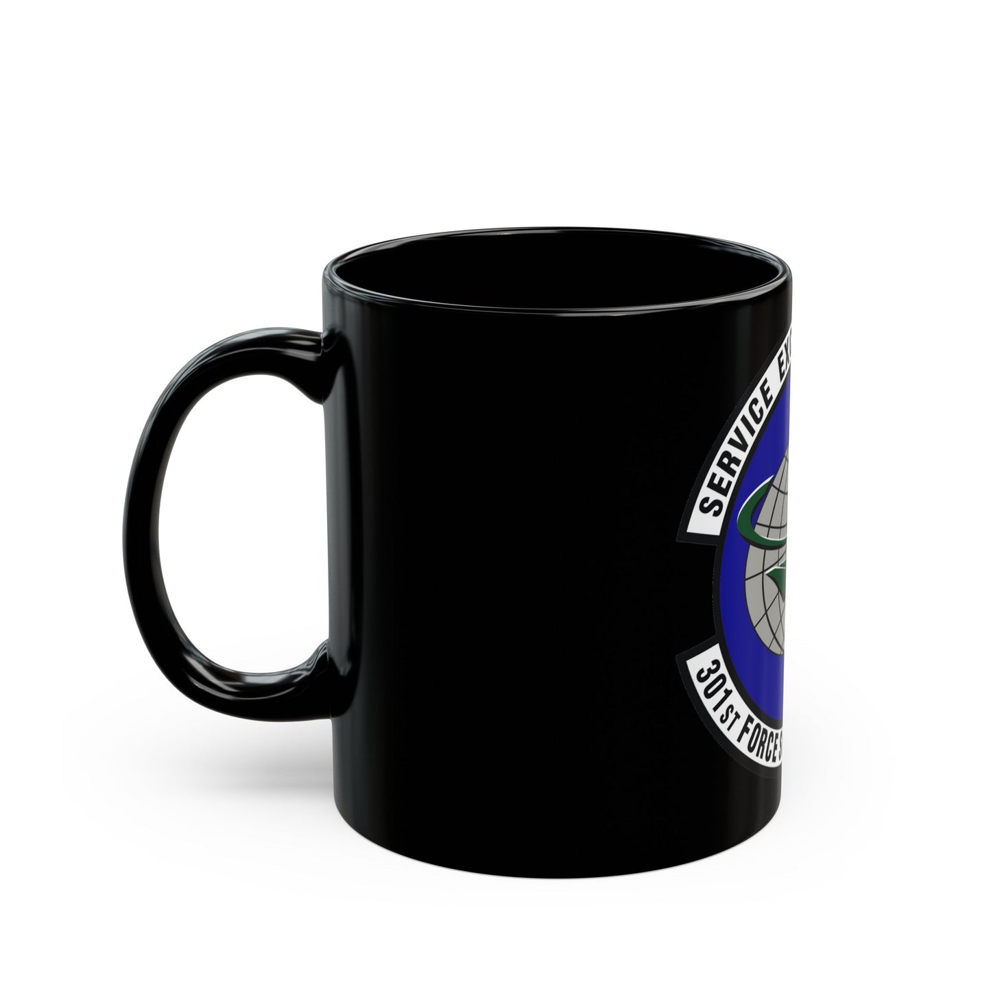 301st Force Support Squadron (U.S. Air Force) Black Coffee Mug-The Sticker Space