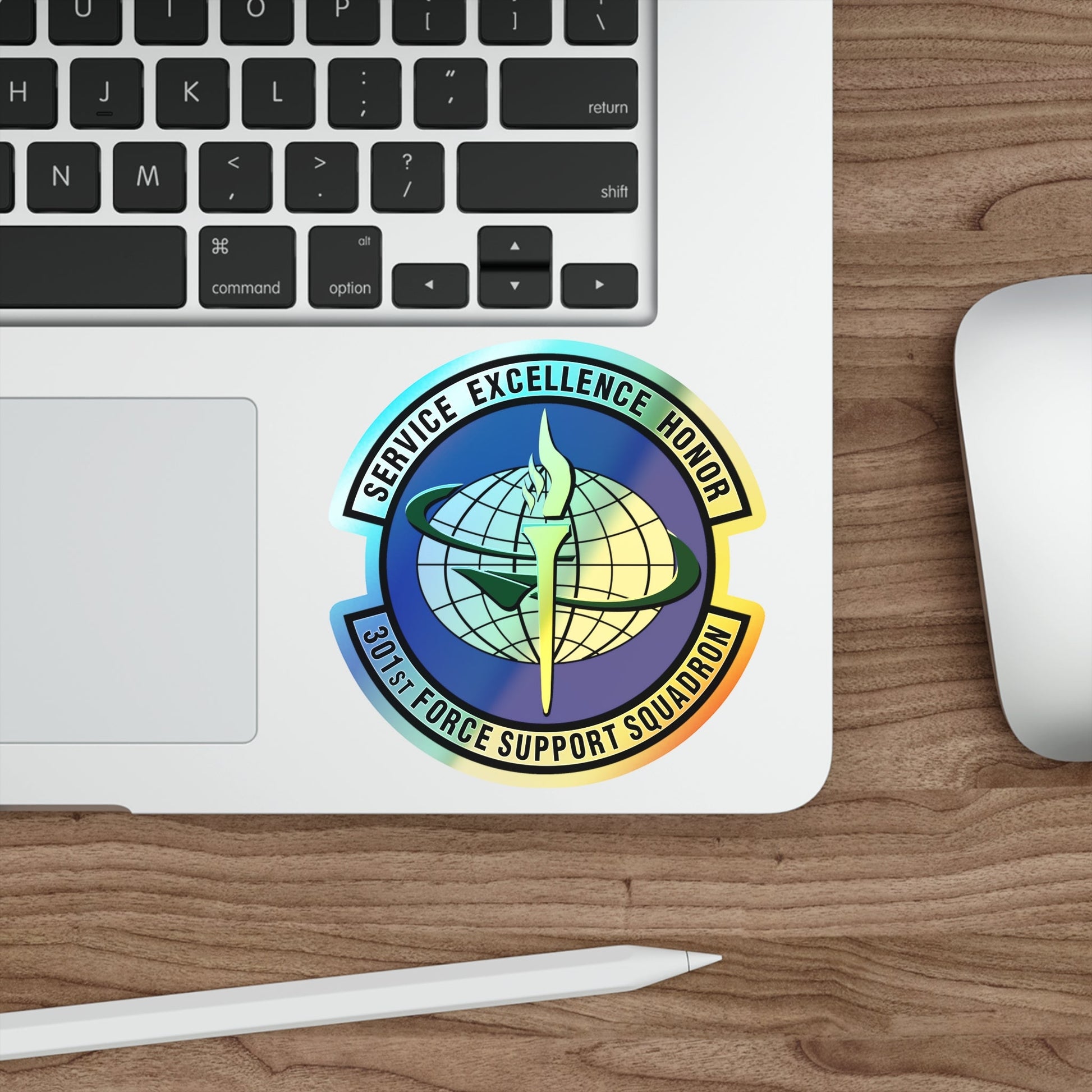 301st Force Support Squadron (U.S. Air Force) Holographic STICKER Die-Cut Vinyl Decal-The Sticker Space