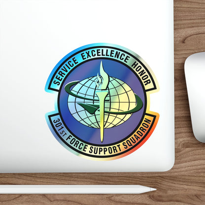 301st Force Support Squadron (U.S. Air Force) Holographic STICKER Die-Cut Vinyl Decal-The Sticker Space