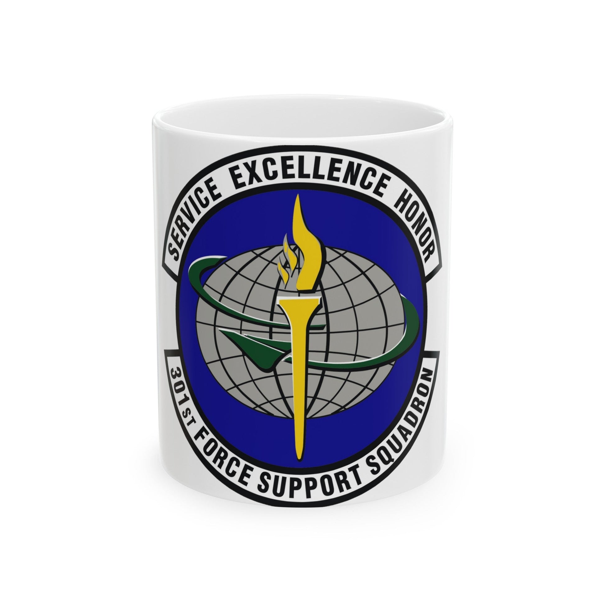 301st Force Support Squadron (U.S. Air Force) White Coffee Mug-11oz-The Sticker Space