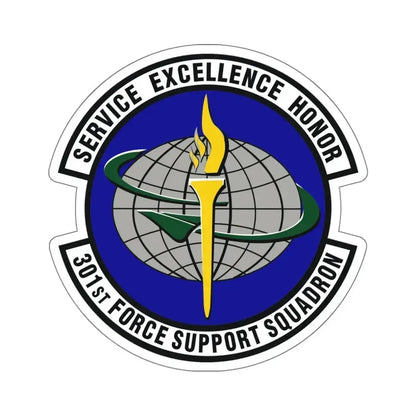 301st Force Support Squadron (U.S. Air Force) STICKER Vinyl Kiss-Cut Decal 6 Inch White - The Sticker Space