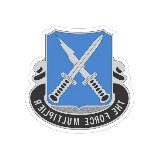301st Military Intelligence Battalion (U.S. Army) REVERSE PRINT Transparent Die-Cut STICKER 6 Inch Die-Cut Transparent - The Sticker Space