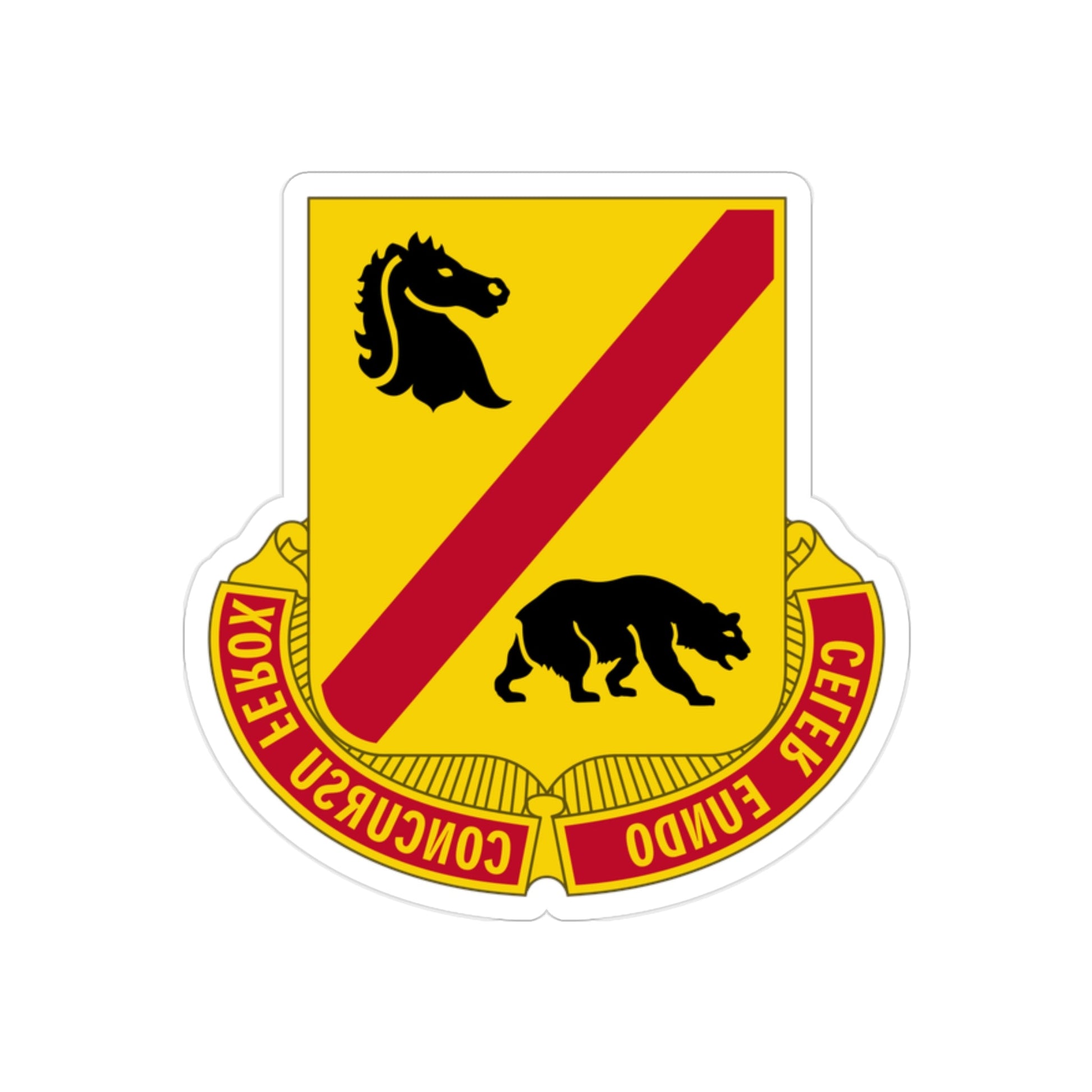 302 Cavalry Regiment (U.S. Army) REVERSE PRINT Transparent STICKER-2" × 2"-The Sticker Space