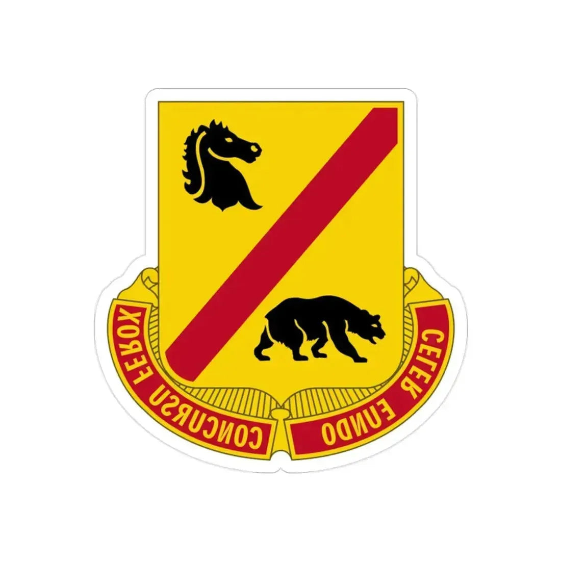 302 Cavalry Regiment (U.S. Army) REVERSE PRINT Transparent Die-Cut STICKER 2 Inch Die-Cut Transparent - The Sticker Space