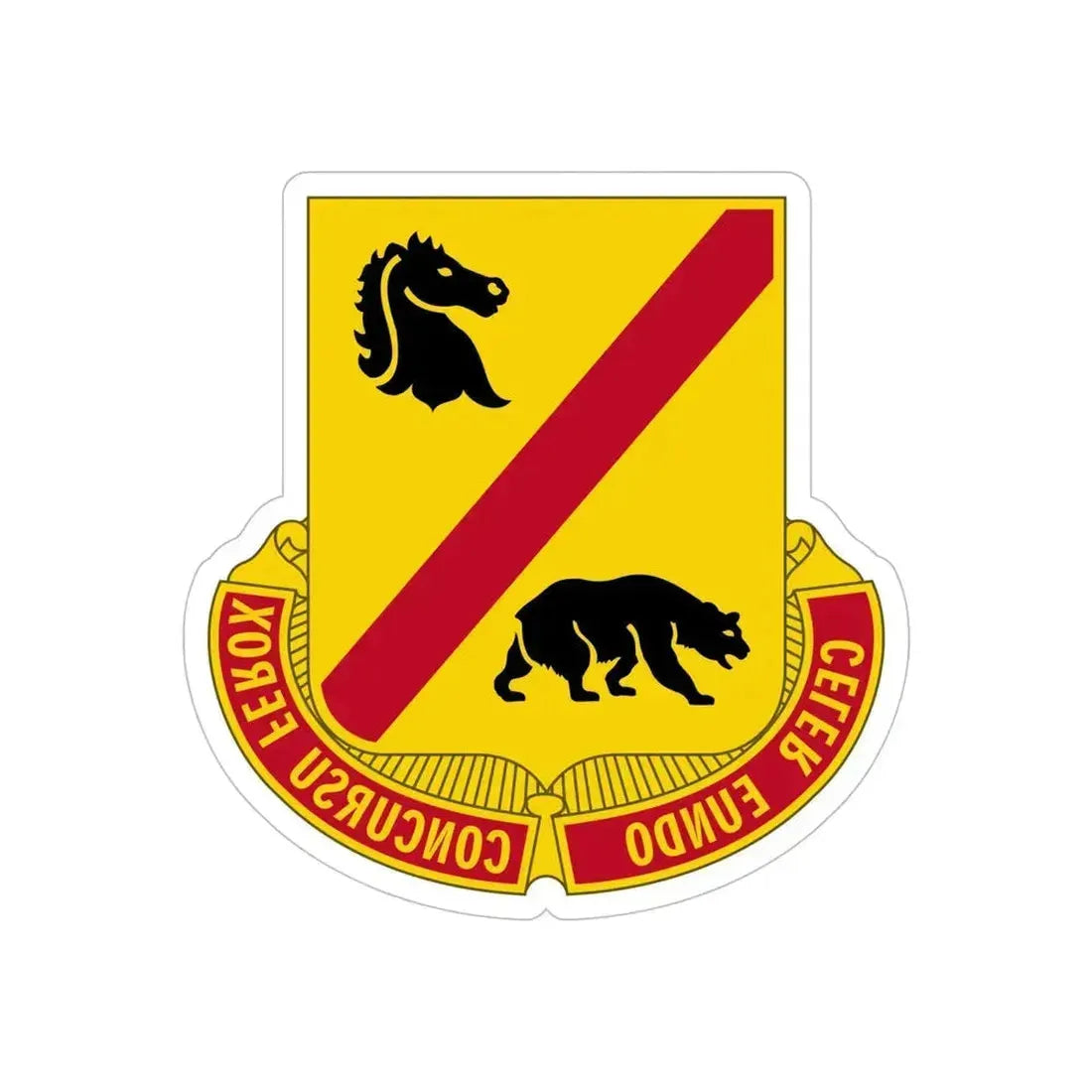 302 Cavalry Regiment (U.S. Army) REVERSE PRINT Transparent Die-Cut STICKER 6 Inch Die-Cut Transparent - The Sticker Space