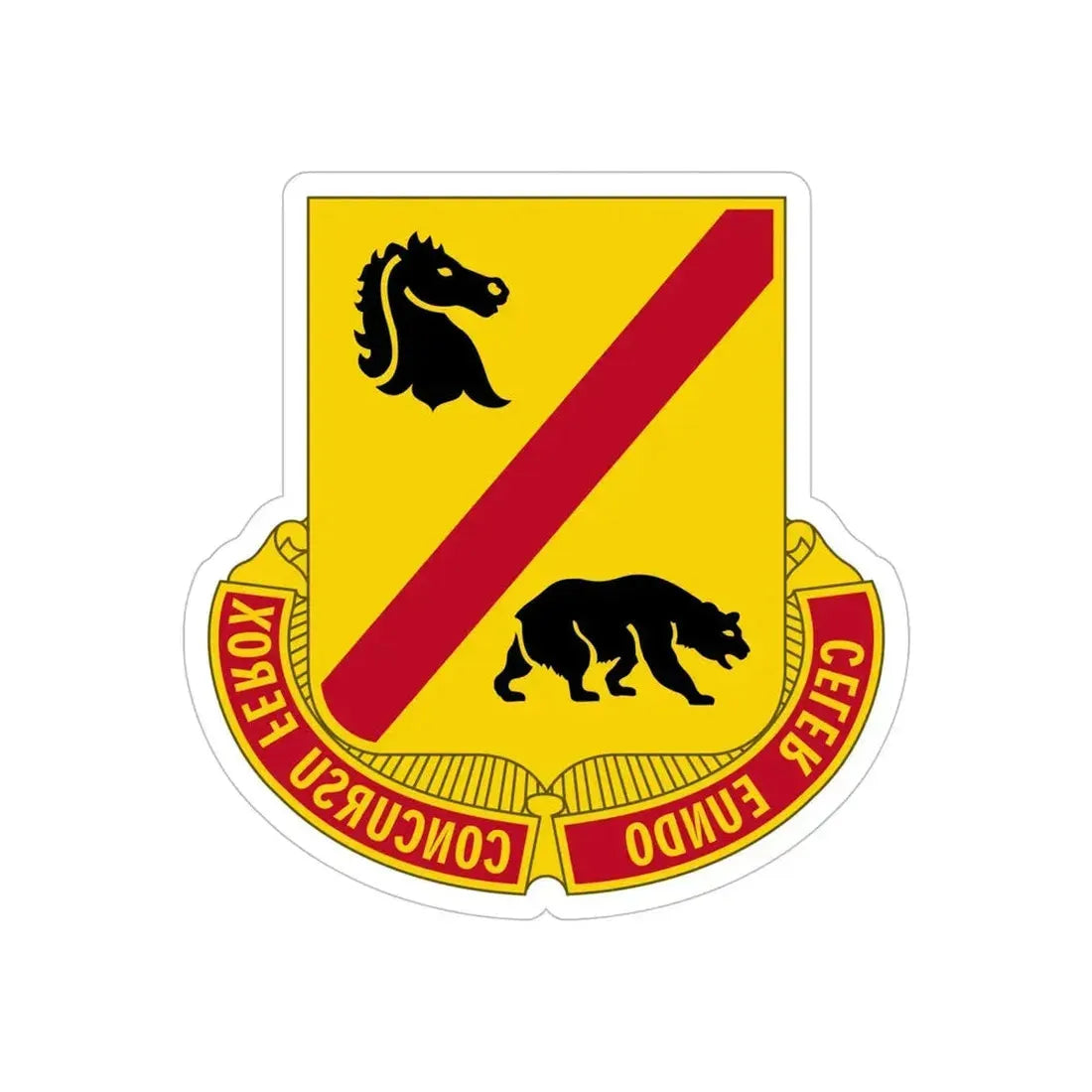 302 Cavalry Regiment (U.S. Army) REVERSE PRINT Transparent Die-Cut STICKER - The Sticker Space