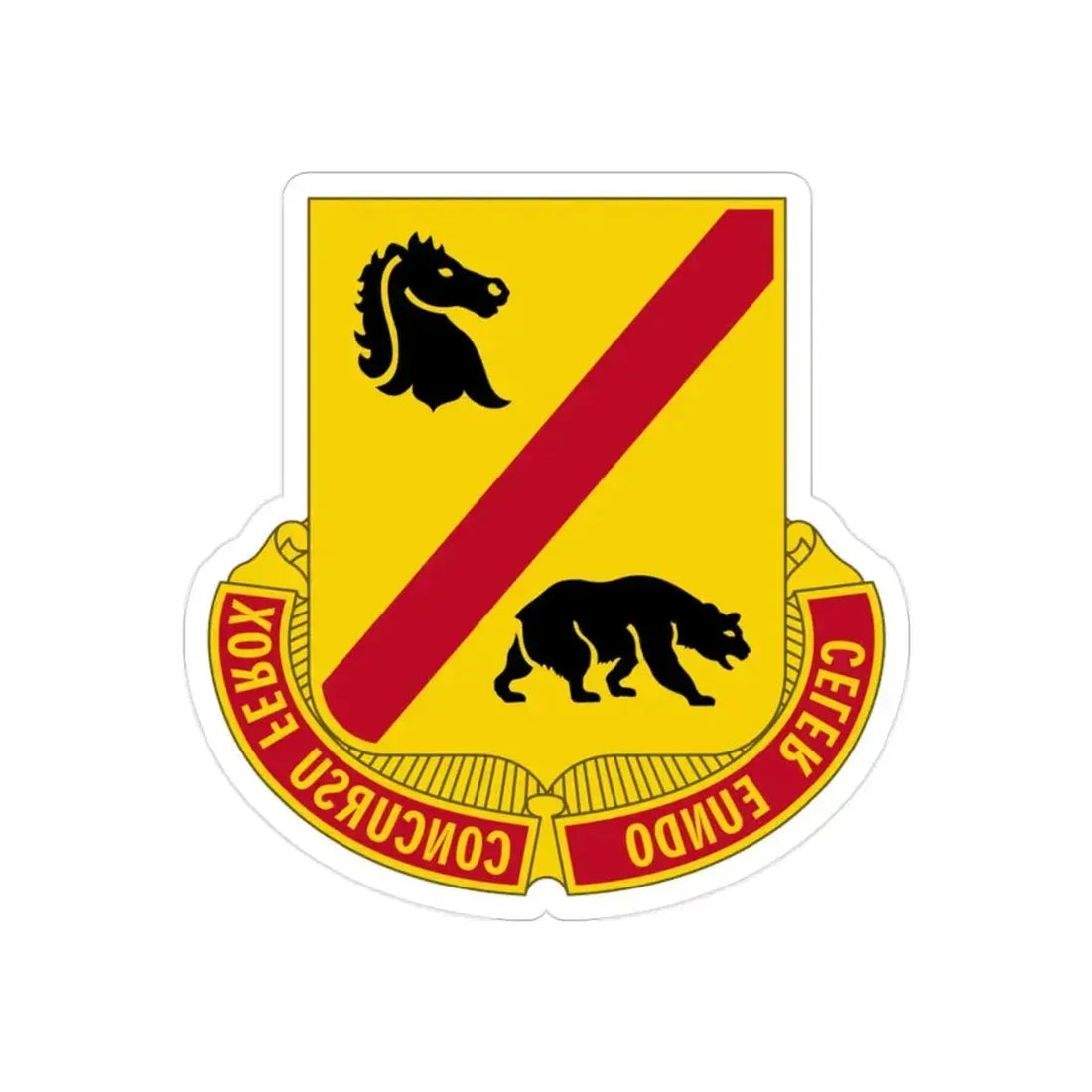 302 Cavalry Regiment (U.S. Army) REVERSE PRINT Transparent Die-Cut STICKER - The Sticker Space