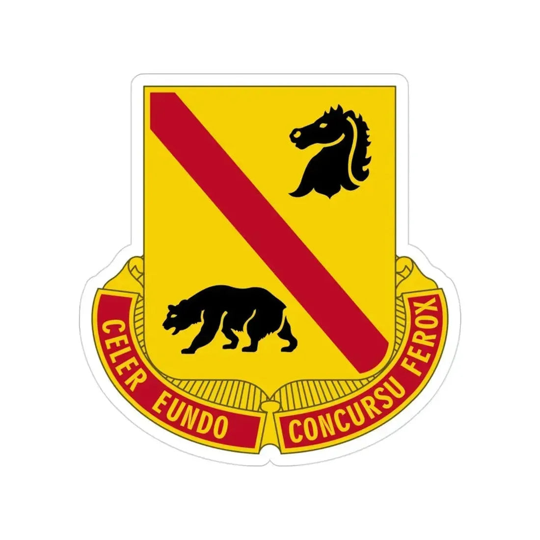 302 Cavalry Regiment (U.S. Army) Transparent STICKER Die-Cut Vinyl Decal 3 Inch - The Sticker Space