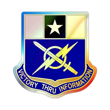302 Information Operations Battalion (U.S. Army) Holographic STICKER Die-Cut Vinyl Decal 5 Inch Holographic - The Sticker Space