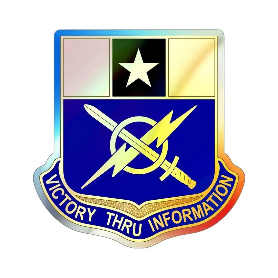 302 Information Operations Battalion (U.S. Army) Holographic STICKER Die-Cut Vinyl Decal - The Sticker Space