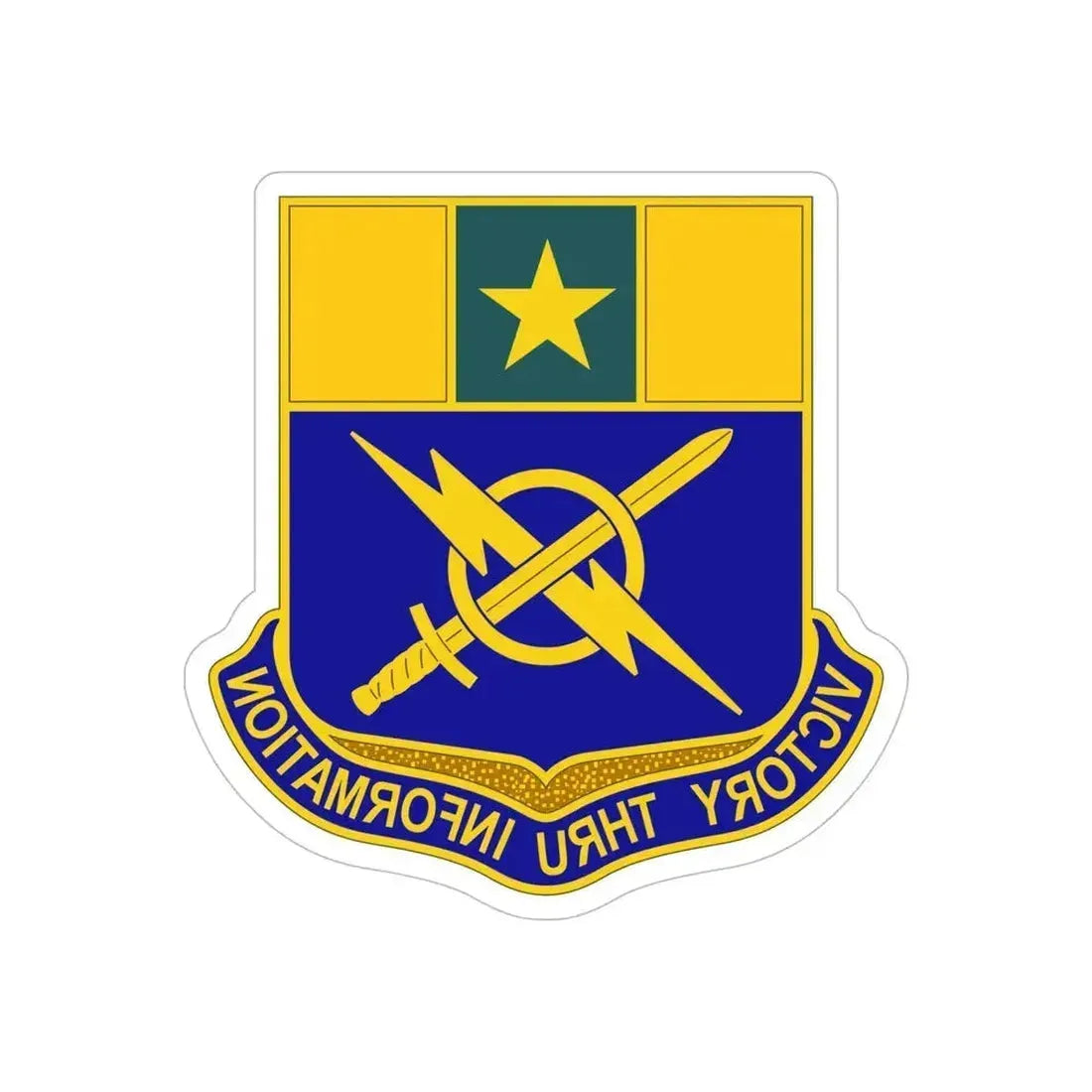 302 Information Operations Battalion (U.S. Army) REVERSE PRINT Transparent Die-Cut STICKER 6 Inch Die-Cut Transparent - The Sticker Space