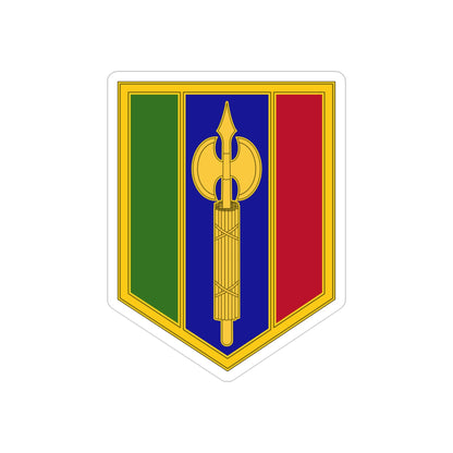 302 Maneuver Enhancement Brigade (U.S. Army) REVERSE PRINT Transparent STICKER-3" × 3"-The Sticker Space