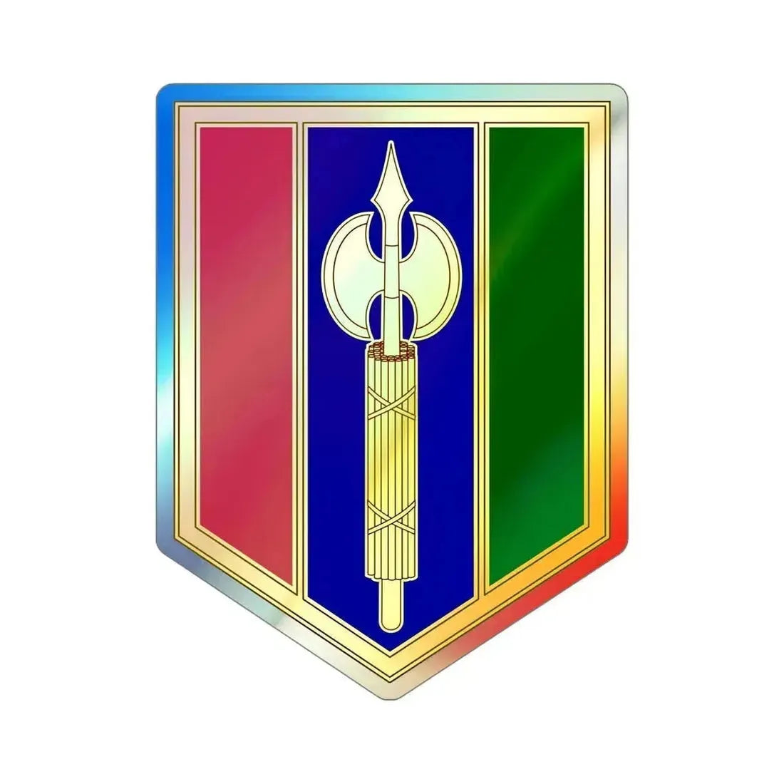302 Maneuver Enhancement Brigade (U.S. Army) Holographic STICKER Die-Cut Vinyl Decal 5 Inch Holographic - The Sticker Space