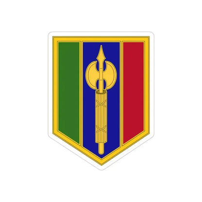 302 Maneuver Enhancement Brigade (U.S. Army) REVERSE PRINT Transparent Die-Cut STICKER 6 Inch Die-Cut Transparent - The Sticker Space