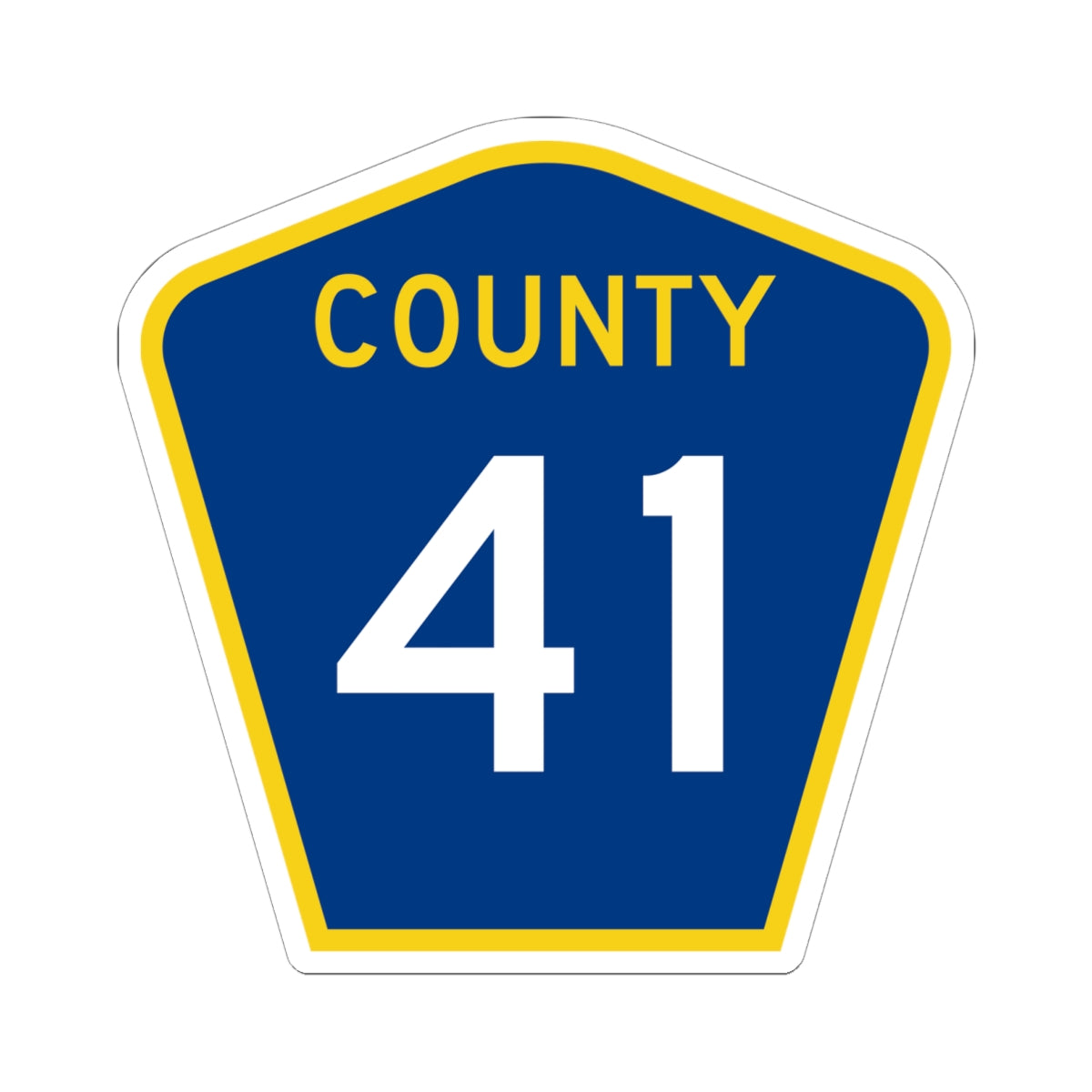 County 41 MN (Minnesota) (Road Sign) STICKER Vinyl Kiss-Cut Decal