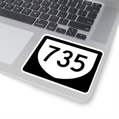 PR urban primary 735 (Puerto Rico) (Road Sign) STICKER Vinyl Kiss-Cut Decal