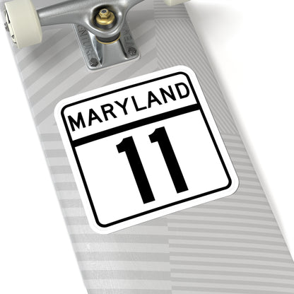 MD Route 11 (Maryland) (Road Sign) STICKER Vinyl Kiss-Cut Decal