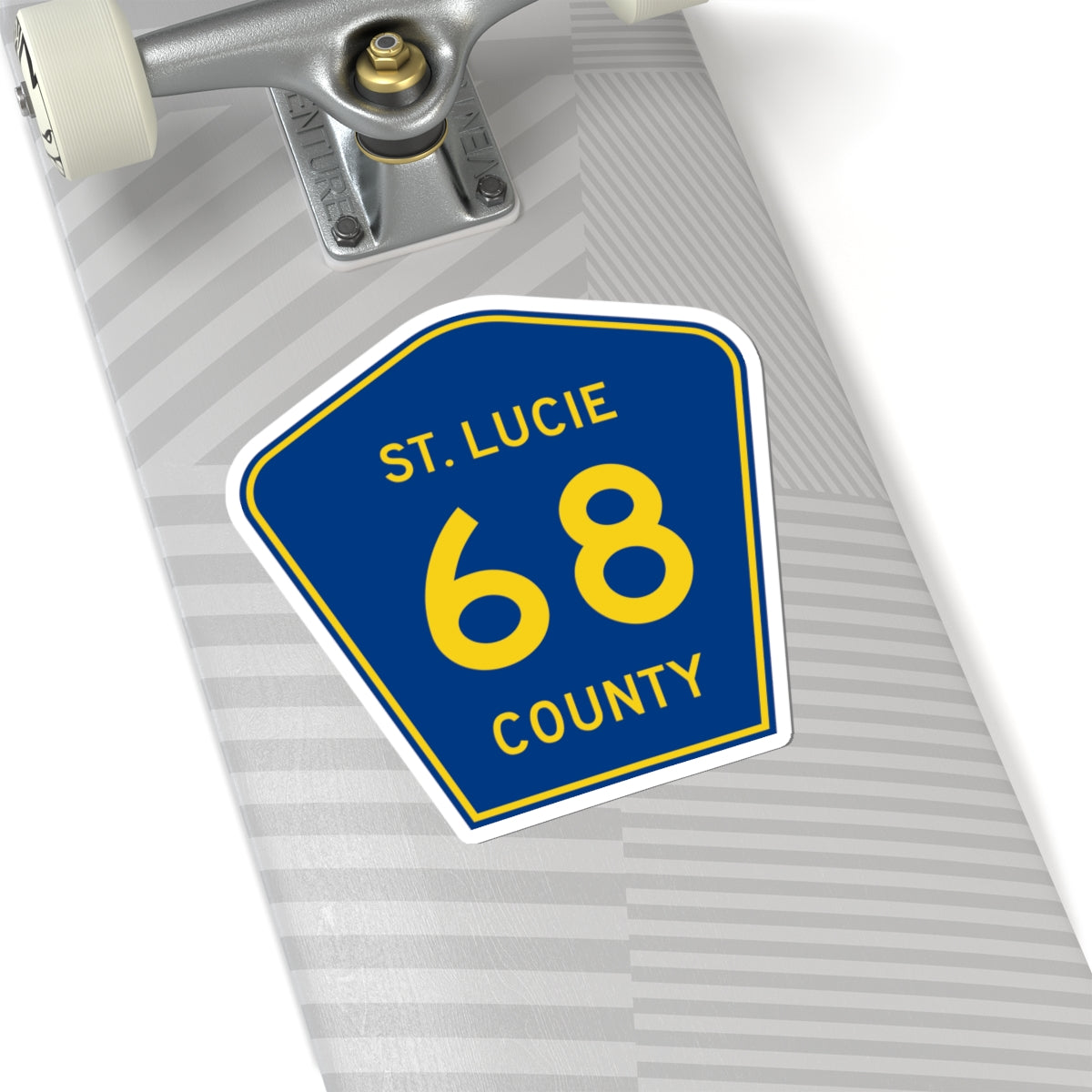 St. Lucie County 68 (Florida) (Road Sign) STICKER Vinyl Kiss-Cut Decal